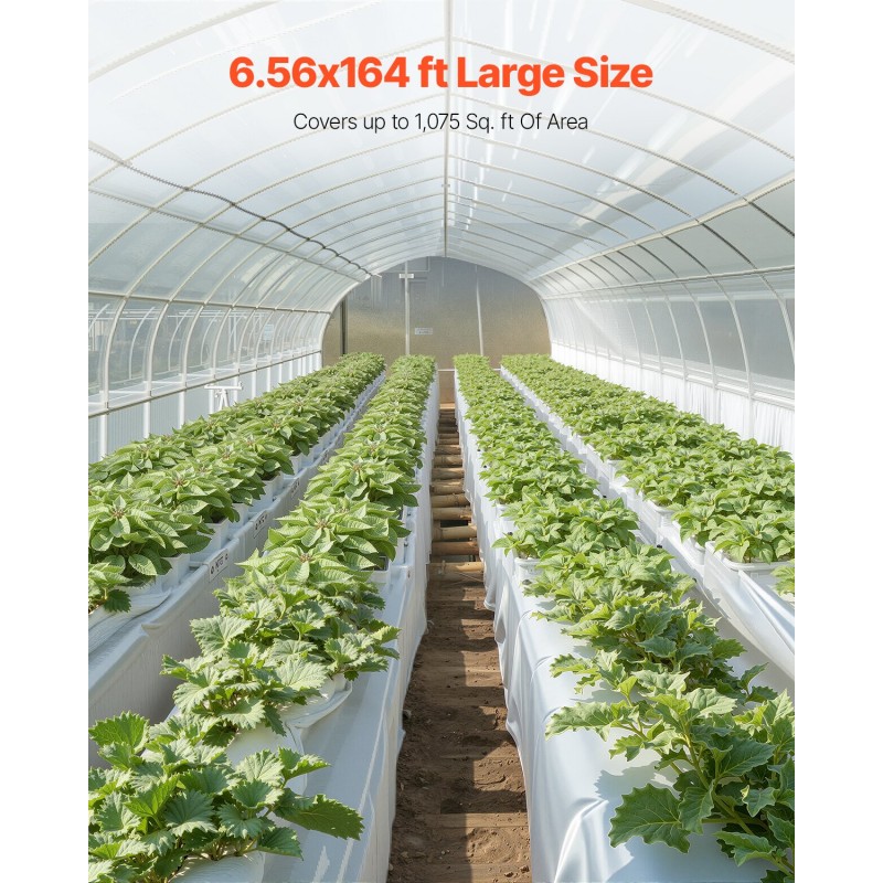 Polyeteenikalvo 0,2 mm 2 x 50 m hopeanharmaa maatalous- ja rakennuskäyttöön