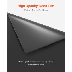 PE-muovikalvo 0,1 mm 0,91 m ja 15,24 m musta rikkaruohojen suoja