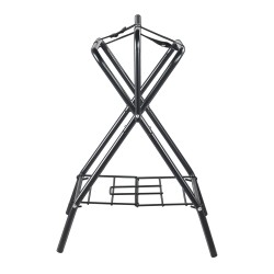 Taittuva hiiliteräksinen satulateline kahdelle satulalle kaksi tasoa mattamusta