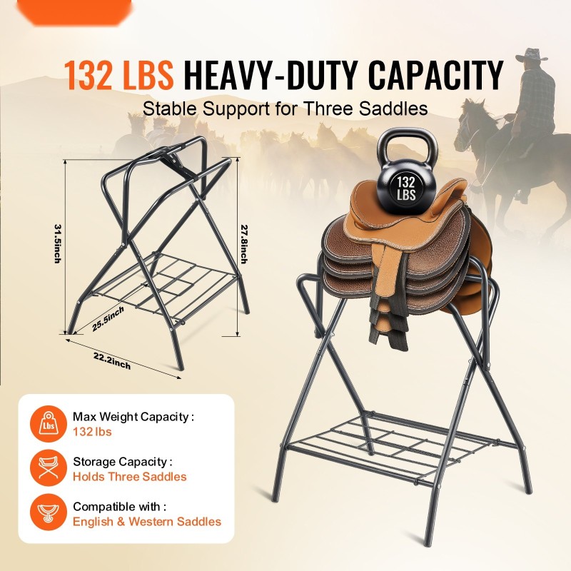 Taittuva hiiliteräksinen satulateline kahdelle satulalle kaksi tasoa mattamusta