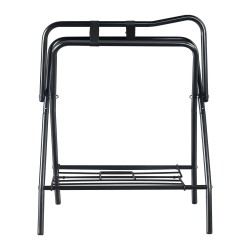 Taittuva hiiliteräksinen satulateline kahdelle satulalle kaksi tasoa mattamusta