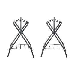 Satulateline taittuva hiiliteräsrunko ruosteenkestävällä pinnoitteella 2 kpl satuloille ja loimille