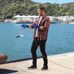 Neodyymikalastusmagneetti 318 kilogramman vetovoima ruostesuojattu läpimitta 75 millimetriä magnettikalastukseen