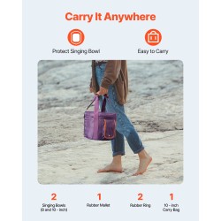 Kristalliset sointukulhot 99,99-prosenttinen puhdas kristalli 8- ja 10-tuumaiset jooga- ja meditaatiokäyttöön