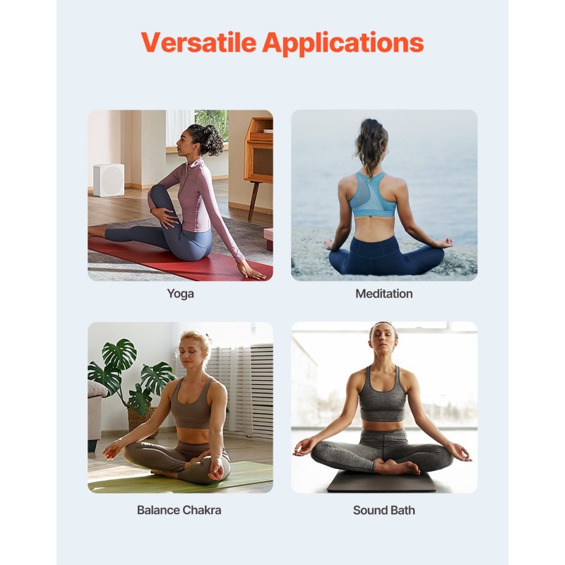 Kristalliäänimalja 8-tuumainen 99,99-prosenttinen F-nuottiin viritetty sydänchakran tasapainoon