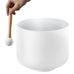 Kristalliäänimalja 8-tuumainen 99,99-prosenttinen F-nuottiin viritetty sydänchakran tasapainoon