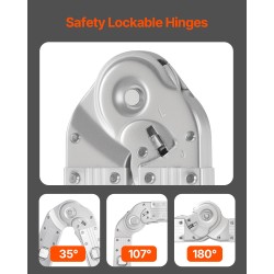 Monikäyttöinen taittotikas vahvistettua alumiinia 4,7 m kantavuus 149,7 kg seitsemän asentoa