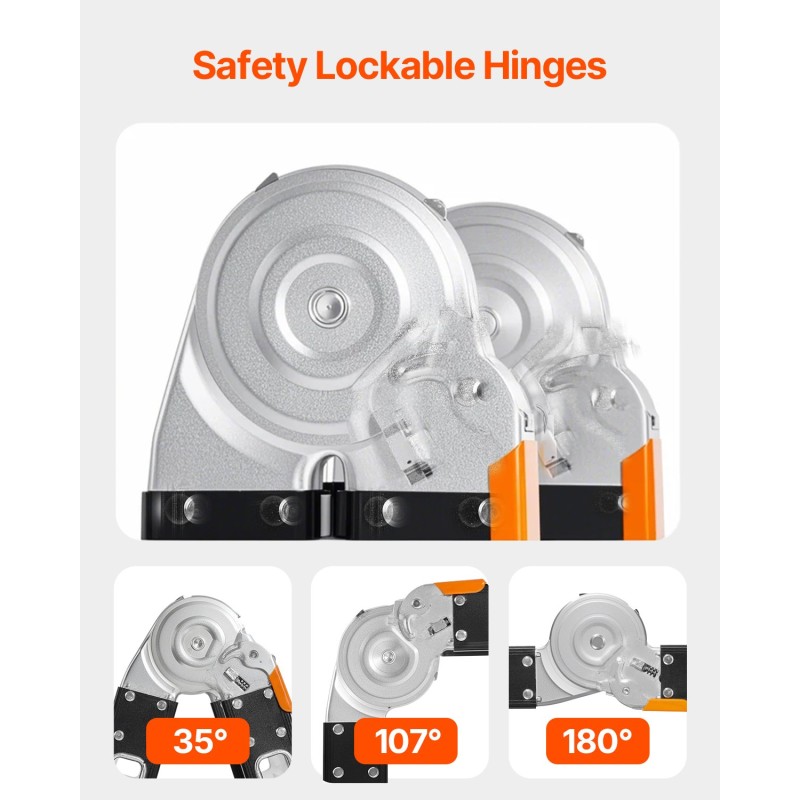 Taittotikas vahvistetusta alumiinista seitsemän eri kokoonpanoa 4,7-metrinen