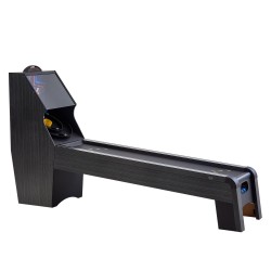 Skeeball pöytä 9 jalkainen MDF runko PVC pintalaminaatti LED pistelaskuri 4 pelipalloa kotiin