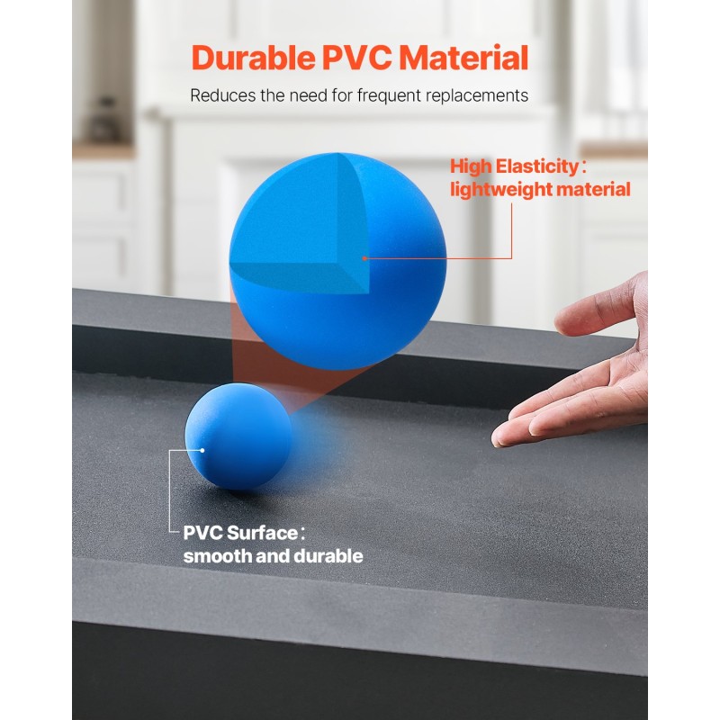 PVC-vierintäpallot 66 mm 4 kpl siniset skee ball peleihin