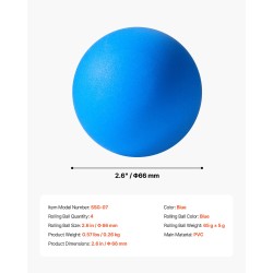 PVC-vierintäpallot 66 mm 4 kpl siniset skee ball peleihin