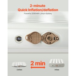 Yhden hengen ilmapatja metallikehyksellä sisäänrakennetulla pumpulla PVC-muovi ja polyesterikangas 1880x990x225 mm