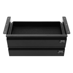 Ulosvedettävä kaksitasoinen laatikko pöydän alle Q235 teräsrunko musta 400 mm