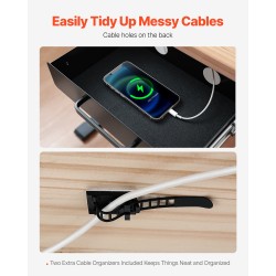 Ulosvedettävä pöydän alle asennettava 13 tuuman musta teräslaatikko