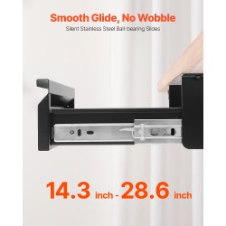 Pöydänaluslaatikko 16-tuumainen Q235-teräs musta EVA-sisävuori kiinnitettävä