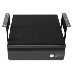 Pöydänaluslaatikko 13 tuumainen teräs lukittava ulosvedettävä musta