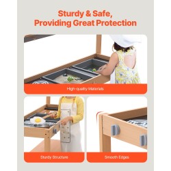 Seetripuinen ulkoleikkikeittiö lapsille liesi ja allas