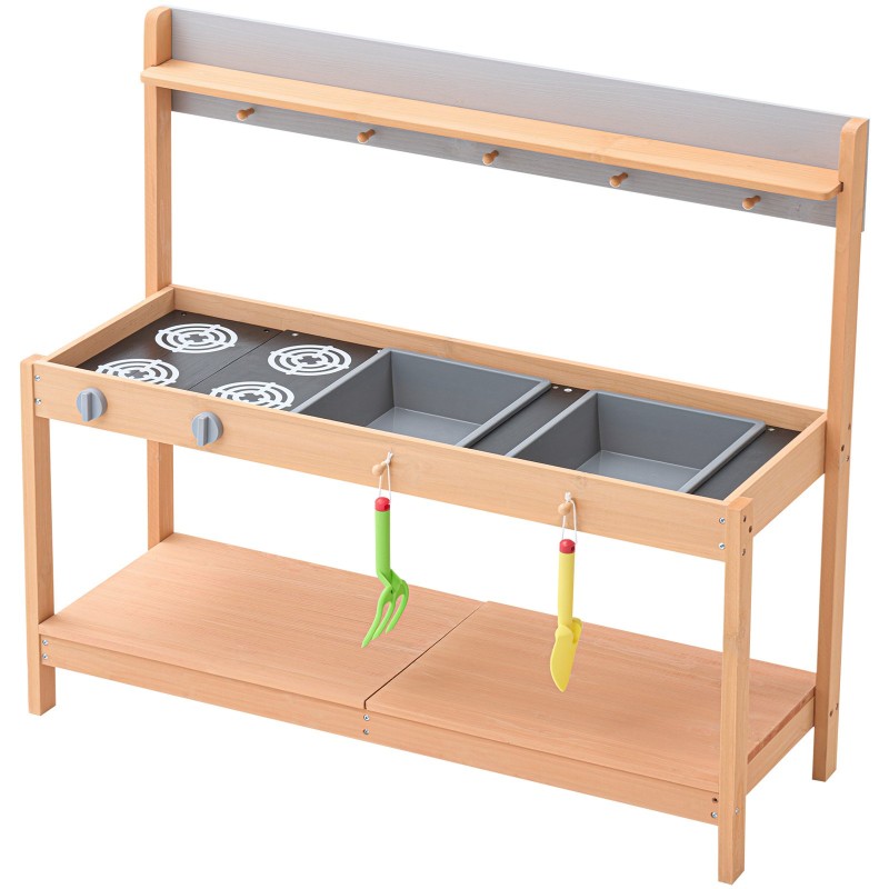 Seetripuinen ulkoleikkikeittiö lapsille liesi ja allas