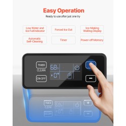 Jääpalakone kalusteisiin integroitava 80 paunaa vuorokaudessa 12 kilon jääkori ruostumaton teräsovi