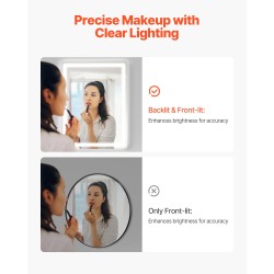 LED-kylpyhuonepeili A100 600 x 800 mm epoksihartsipinnoite alumiinitaustapaneeli portaaton himmennys