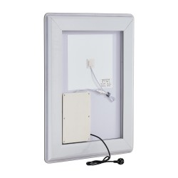 LED-kylpyhuonepeili A100 600 x 800 mm epoksihartsipinnoite alumiinitaustapaneeli portaaton himmennys