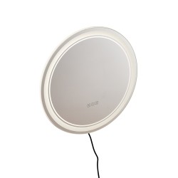 Seinään asennettava pyöreä LED-kylpyhuonepeili 60 cm portaattomasti himmennettävä 3 värilämpötilaa huurteenesto