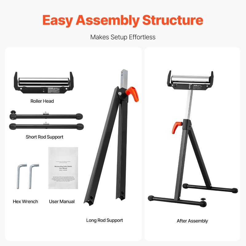 Taittuva teräsrullatuki 113 kg kantavuus säädettävä korkeus 685–1092 mm 2 kpl