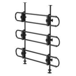 Koiraverkko autoon säädettävä teräsrunko musta yleismallinen tavaratilaan