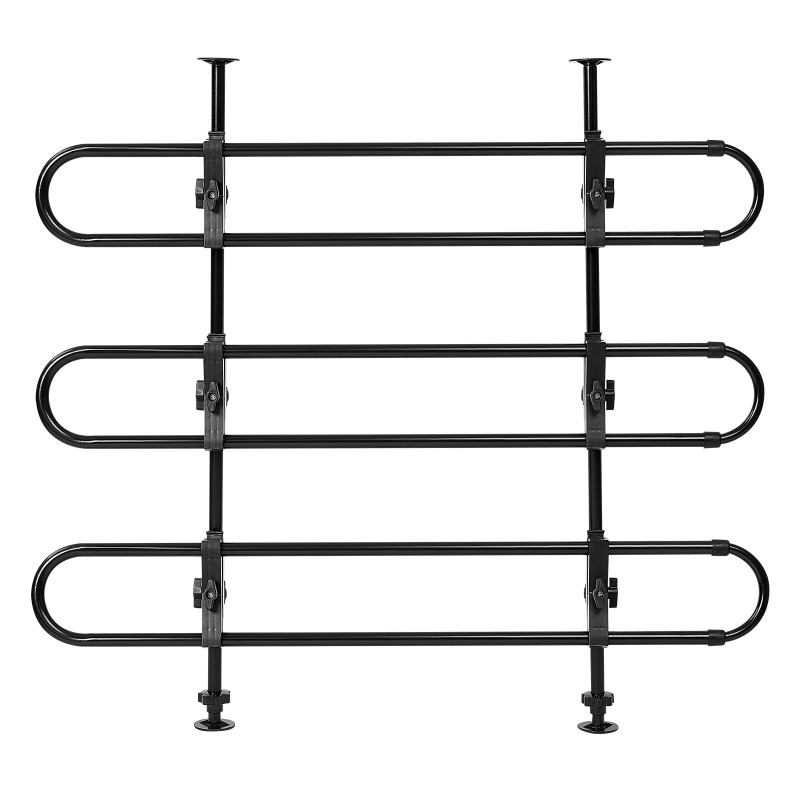 Koiraverkko autoon säädettävä teräsrunko musta yleismallinen tavaratilaan