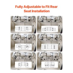 Koiraverkko autoon teräsrunko säädettävä leveys jopa 1565 millimetriä poraamaton asennus