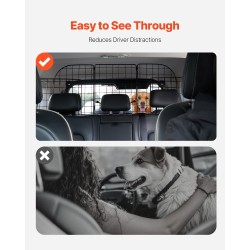 Koiran autoverkko teräsrunko säädettävä enintään 1524 mm poraamaton kiinnitys niskatukiin
