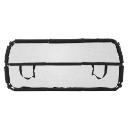 Autoverkko koiralle musta teräsrunko polyesterikangas 1170x540 mm