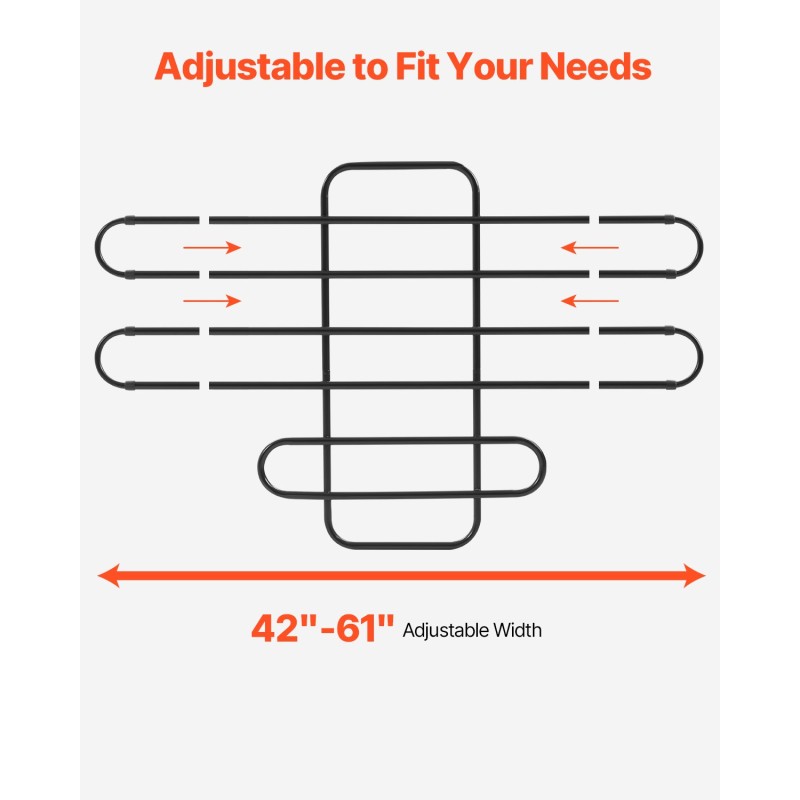 Koiraverkko autoon säädettävä leveys teräsrunko poraamaton asennus