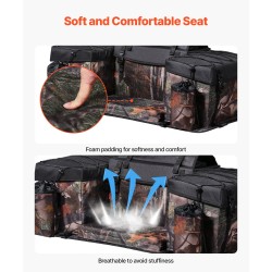 Takatavaralaukku 68 l 600D Oxford kangas mönkijään istuinpehmuste pulloteline