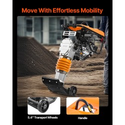 Maantiivistäjä bensiinikäyttöinen 6,5 hv 26 tuuman tiivistyssyvyys