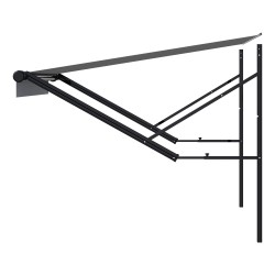 Moottoroitu sisäänvedettävä matkailuauton markiisi 10 jalan alumiiniseoksesta valmistettu runko liukuvärjätty musta kangas