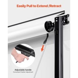 Matkailuauton manuaalinen rullattava markiisi 16 jalkaa alumiinirunko liukuvasti tummuva musta kangas