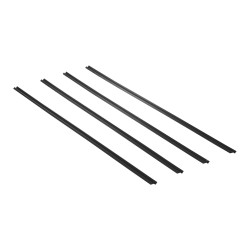 Alalukittavat yksiseinäiset aitasäleet korkeatiheyksinen polyeteeni 1740 mm 82 kpl musta