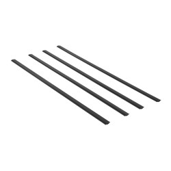 Kaksiseinäiset yksityisyyssuojalistat korkeatiheyksinen musta muovi 1740 mm 82 kpl ketjuaitaan