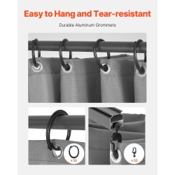 Paviljongin sivuverhot 100 % polyesteri 160gsm 283x340x203 cm harmaa 4 paneelia ulkokäyttöön