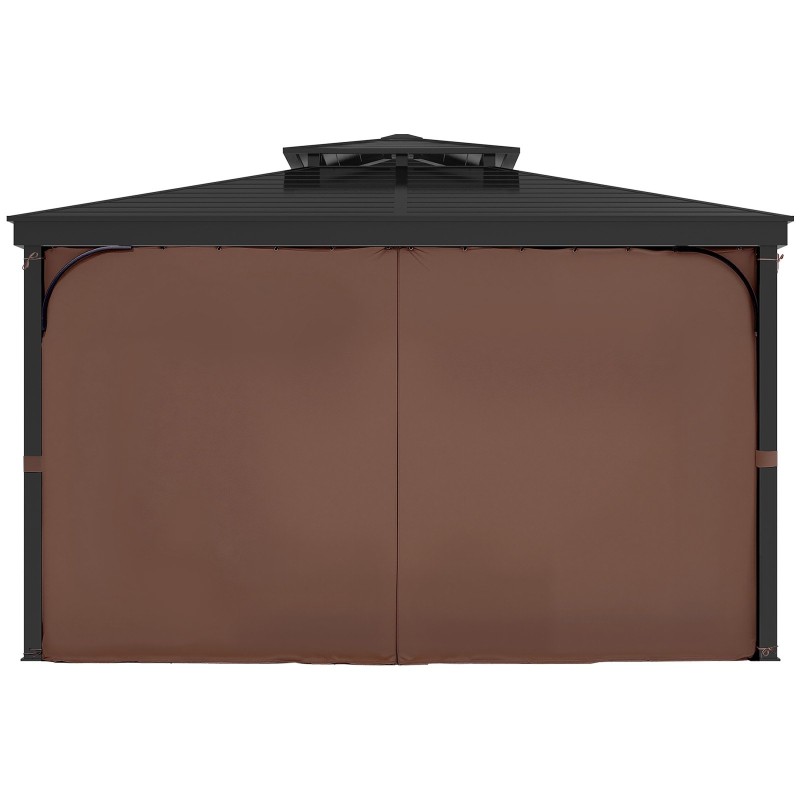 Paviljongin sivuverhosarja 100 % polyesteri 160 gsm vedenpitävä neliosainen 281×341×214 cm