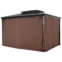 Paviljongin sivuverhosarja 100 % polyesteri 160 gsm vedenpitävä neliosainen 281×341×214 cm