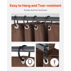 Paviljongin sivuverhosarja 100% polyesteri 160gsm 344x344x213 cm nelipaneelinen kahvinvärinen