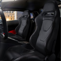 Kilpaistuimet 2 kpl PVC-keinonahka yleismallinen etuistuin korkeatiheyksinen vaahtopehmuste