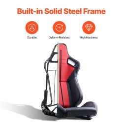 Kilpaistuimet PVC-nahka 590 x 560 x 960 mm 2 kpl etuistuinpaikoille