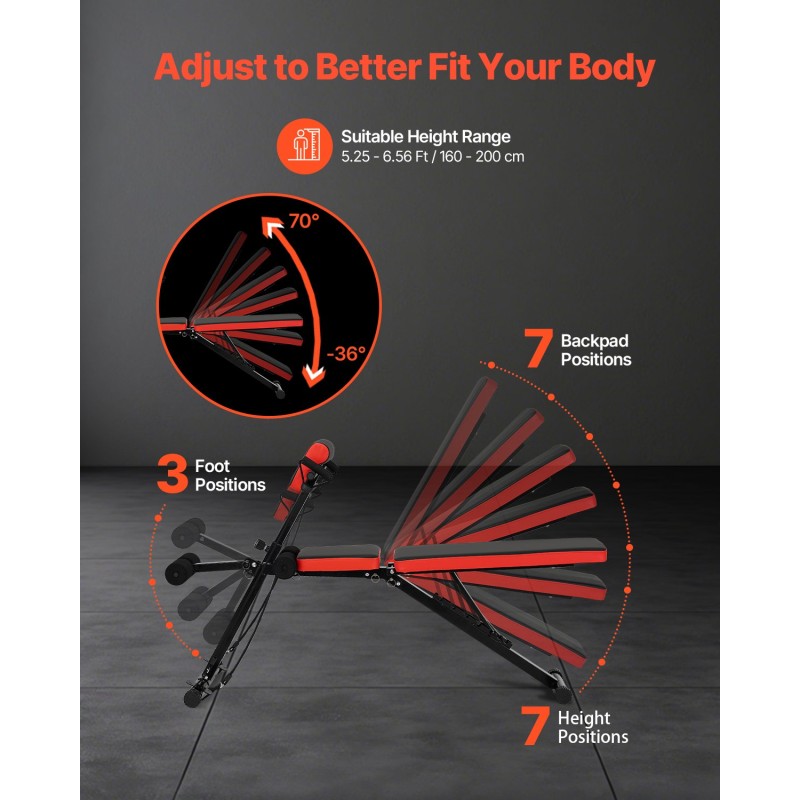Säädettävä monitoiminen harjoituspenkki hiiliteräs musta ja punainen roomalainen tuoli