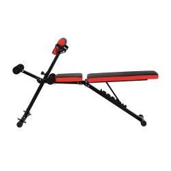 Säädettävä monitoiminen harjoituspenkki hiiliteräs musta ja punainen roomalainen tuoli