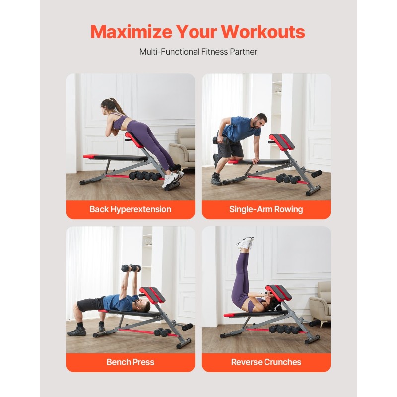 Harjoituspenkki hiiliteräsrunko monikäyttöinen säädettävä taittuva irrotettava selkätyyny siirtopyörillä