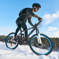 Maastopyörä alumiiniseosrunko 26-tuumaiset renkaat täysjousitus 21-vaihteinen kaksinkertaiset levyjarrut