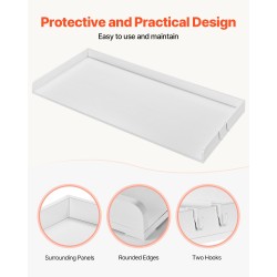 Työtaso pesukoneen ja kuivausrummun päälle 1370x700 mm 15 mm P2 valkoinen